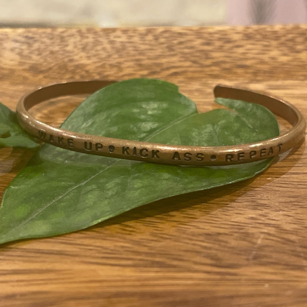 Wake up , kick ass , repeat  bracelet